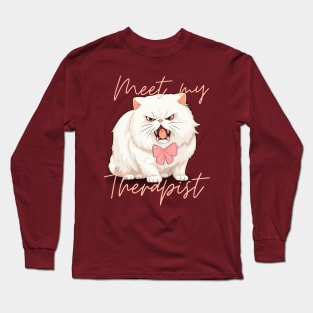 My cat is my therapist Long Sleeve T-Shirt